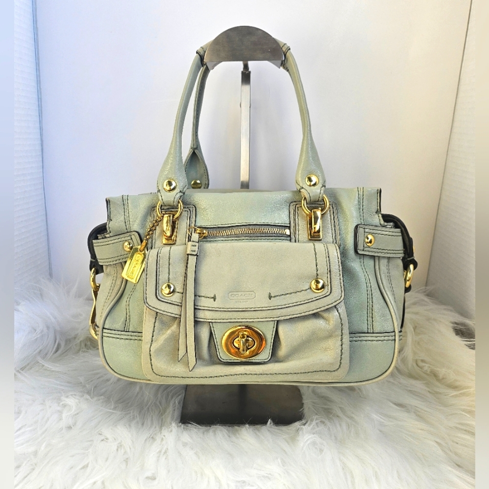 💎 Super RARE Coach HAMPTON Mini Shopper in Colour : Mineral. Style #12919